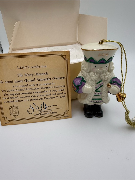 Lenox Other - Lenox White and Purple 2006 Merry Monarch Nutcracker Ornament